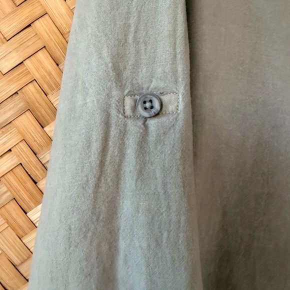 ANTHROPOLOGIE CLOTH & STONE KHAKI TENCEL SHIRT DRESS SZ MED BOHEMIAN LAGENLOOK‎ - Picture 6 of 14